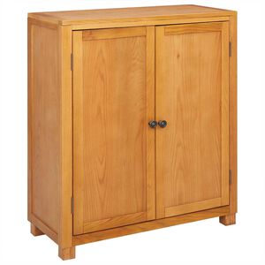 vidaXL Cabinet with Storage Brown 80 x 35 x 95 cm Solid Oak Wood