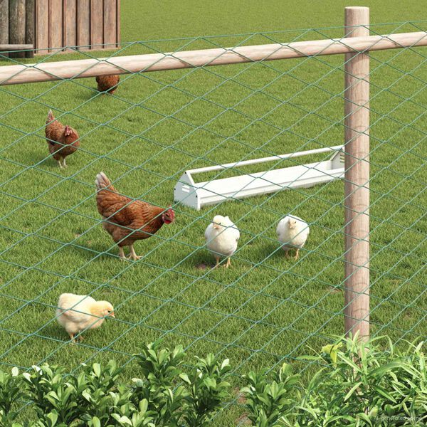 vidaXL Chain Link Fence Green 2 x 20 m Steel