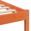 vidaXL Bed Frame with Headboard Wax Brown 180 x 200 cm Solid Pine Wood