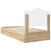vidaXL Storage Bed with Drawer Sonoma Oak 90 x 190 cm Engineered Wood