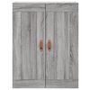 vidaXL Wall Mounted Cabinet Grey Sonoma 69.5x34x90 cm Engineered Wood