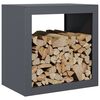vidaXL Firewood Rack Anthracite 60x40x60 cm Steel