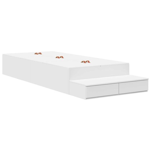 vidaXL Storage Bed Frame White 236.5 x 80 x 31.5 cm Engineered wood
