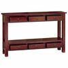 vidaXL Console Table Brown 115 x 32 x 75.5 cm Solid Mahogany Wood