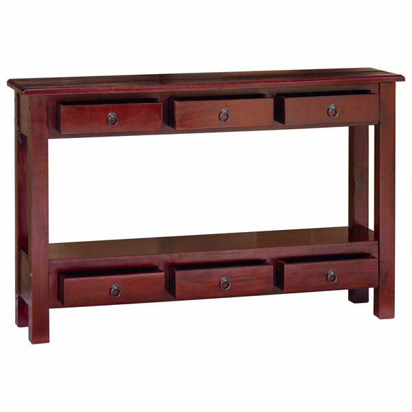 vidaXL Console Table Brown 115 x 32 x 75.5 cm Solid Mahogany Wood