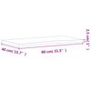 vidaXL Desk Top 80x(36-40)x2.5 cm Solid Wood Beech