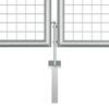 vidaXL Garden Gate Galvanised Steel 400x125 cm Silver