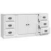 vidaXL Sideboards 3 pcs White Engineered Wood