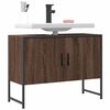 vidaXL Bathroom Sink Cabinet Brown Oak 80x33x60 cm Engineered Wood