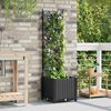vidaXL Garden Planter Black 40 x 40 x 143 cm Steel