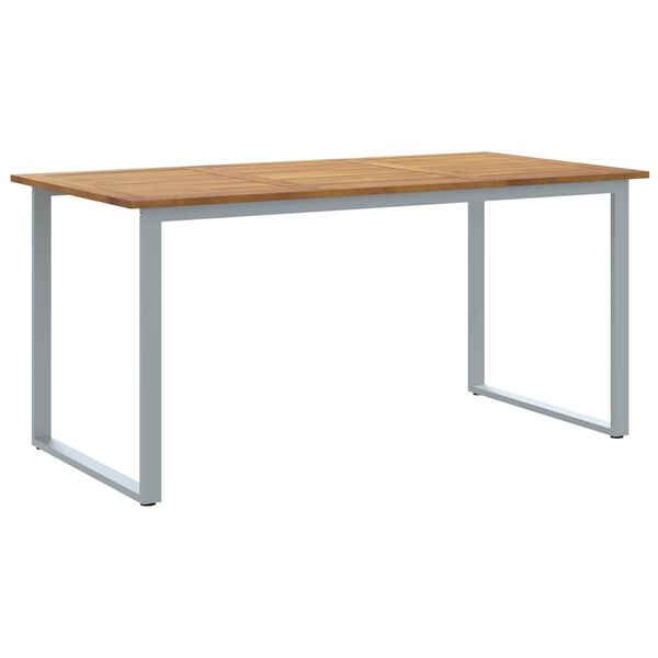 vidaXL Garden Dining Table Grey 160 x 80 x 75 cm