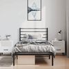 vidaXL Metal Bed Frame without Mattress with Headboard Black 100x190cm