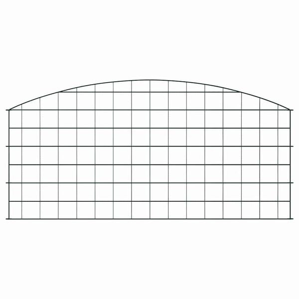 vidaXL Pond Fence Set 5 pcs Green 100 x 50 cm Steel