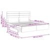 vidaXL Storage Bed Grey Sonoma 200 x 200 cm Engineered Wood