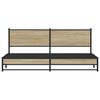 vidaXL Metal Bed Frame without Mattress Sonoma Oak 200x200 cm
