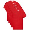 Fruit of the Loom Original T-shirts 5 pcs Red M Cotton