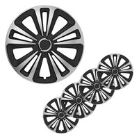 ProPlus Wheel Covers Terra Silver and Black 14 4 pcs