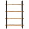 vidaXL 4-Tier Bookcase 120x40x180 cm Rough Mango Wood