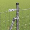 vidaXL Fence with Post Silver 1.6 x 10 m Steel