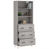 vidaXL Highboard Grey Sonoma 69.5x34x180 cm Engineered Wood