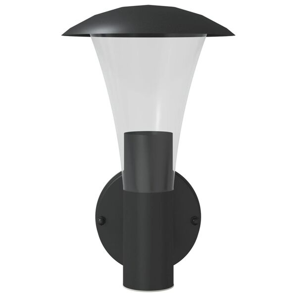 vidaXL Outdoor Wall Light Black Stainless Steel