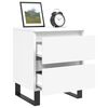 vidaXL Bedside Cabinet White 40x35x50 cm Engineered Wood