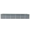 vidaXL Garden Raised Bed Galvanised Steel 480x80x77 cm Grey