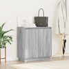 vidaXL LED Sideboard Grey Sonoma 71 x 34.5 x 75 cm Engineered Wood