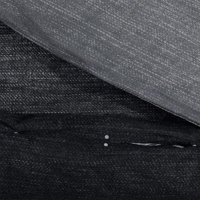vidaXL Duvet Cover Set Dark Grey 260x220 cm Cotton