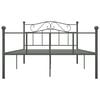 vidaXL Bed Frame without Mattress Grey Metal 160x200 cm