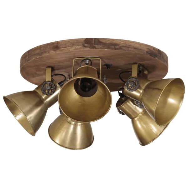 vidaXL Ceiling Lamp 25 W Antique Brass 50x50x25 cm E27