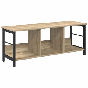 vidaXL Bookshelf 3-Tier 102 x 32 x 40.5 cm Engineered Wood Sonoma Oak