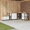 vidaXL Kitchen Storage with Shelf White 30 x 50 x 92 cm Steel