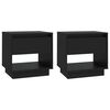 vidaXL Bedside Cabinets 2 pcs Black 45x34x44 cm Engineered Wood
