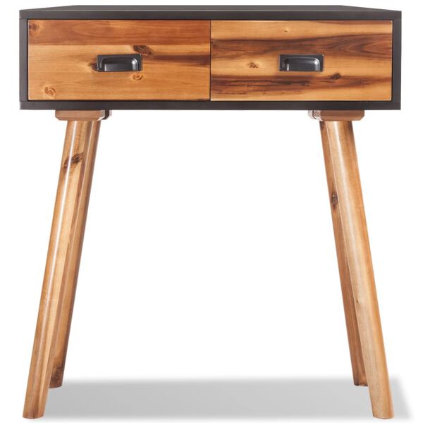 vidaXL Console Table Solid Acacia Wood 70x30x75 cm
