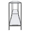 vidaXL Console Table Transparent 160x35x75.5 cm Tempered Glass