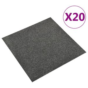 vidaXL Carpet Floor Tiles 20 pcs 5 m&sup2; 50x50 cm Anthracite