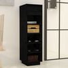 vidaXL Shoe Cabinet Black 30x34x105 cm Solid Wood Pine