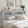 vidaXL LED Headboard Concrete Grey 220x18.5x103.5 cm Engineered Wood