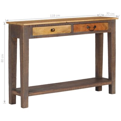 vidaXL Console Table Solid Wood Vintage 118x30x80 cm