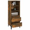vidaXL Highboard Smoked Oak 40x36x110 cm Engineered Wood