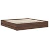 vidaXL Bed Frame with Drawer Brown Oak 200 x 200 cm Engineer Wood