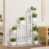 vidaXL Flower Stand 94.5x25x88 cm White Metal