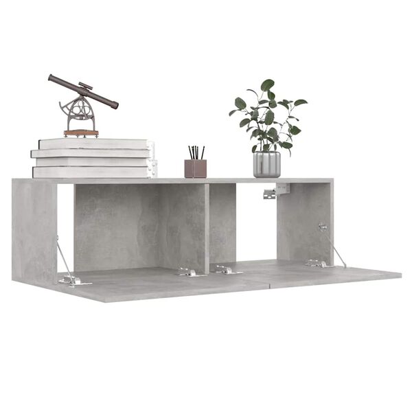 vidaXL 4 Piece TV Cabinet Set Concrete Grey Engineered Wood
