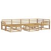 vidaXL Outdoor Sofa Set 7 pcs White Solid Acacia Wood