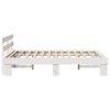 vidaXL Bed Frame with Headboard White 150 x 200 cm Solid Pine Wood