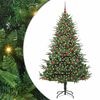 vidaXL Artificial Pre-lit Christmas Tree with Ball Set Green 180 cm