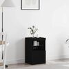 vidaXL LED Sideboard Black Oak 41 x 37 x 67 cm Engineered Wood