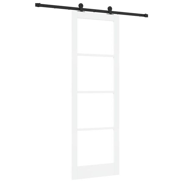 vidaXL Sliding Door ORKDAL White and Black 78 x 232 cm
