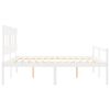 vidaXL Senior Bed without Mattress White Super King Size Solid Wood